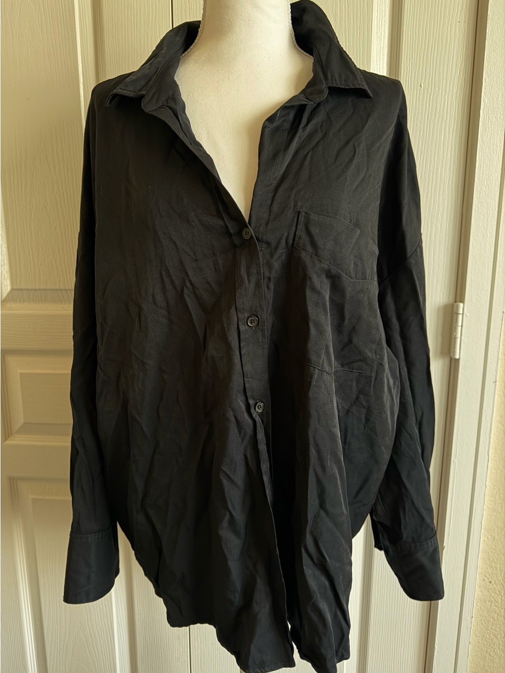 Black Long Sleeve Button Down
